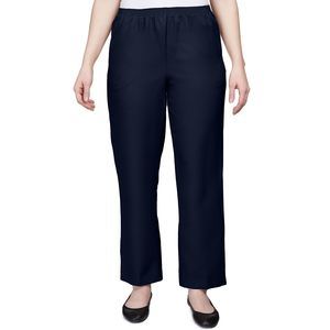 Alfred Dunner Womens Poly Proportioned Short Pants Navy Plus Size 22W NWT